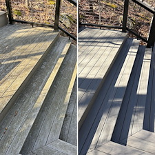 Before and After Deck Washing Wintergreen, VA